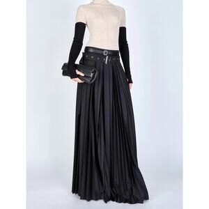 Peter Do Maxi Pleated Skirt - 34 Black